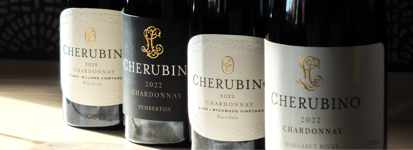 Four bottles of Cherubino chardonnay